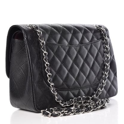 Chanel Caviar Quilted Jumbo Double Flap Black 4 of 10