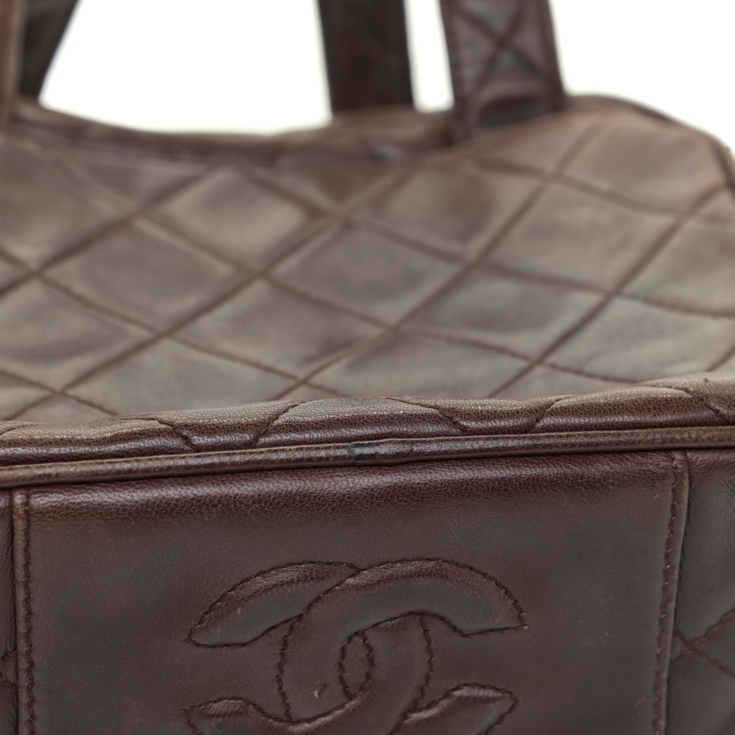 Chanel Lambskin Quilted Shoulder Bag Brown 25 of 27