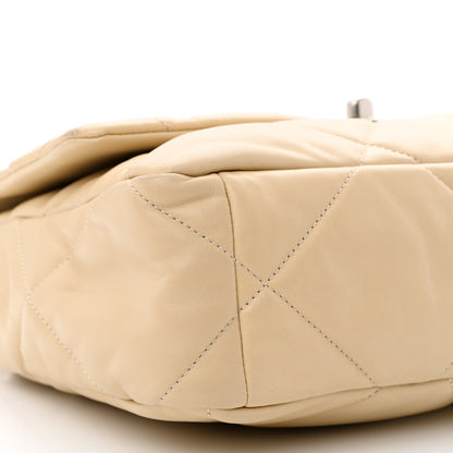 Chanel Lambskin Quilted Large Chanel 19 Flap Beige 9 of 11