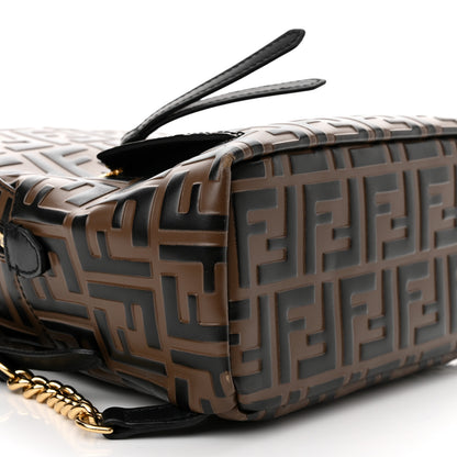 Fendi Vitello Bi-Color FF 1974 Embossed Mini Backpack Maya Black 8 of 9