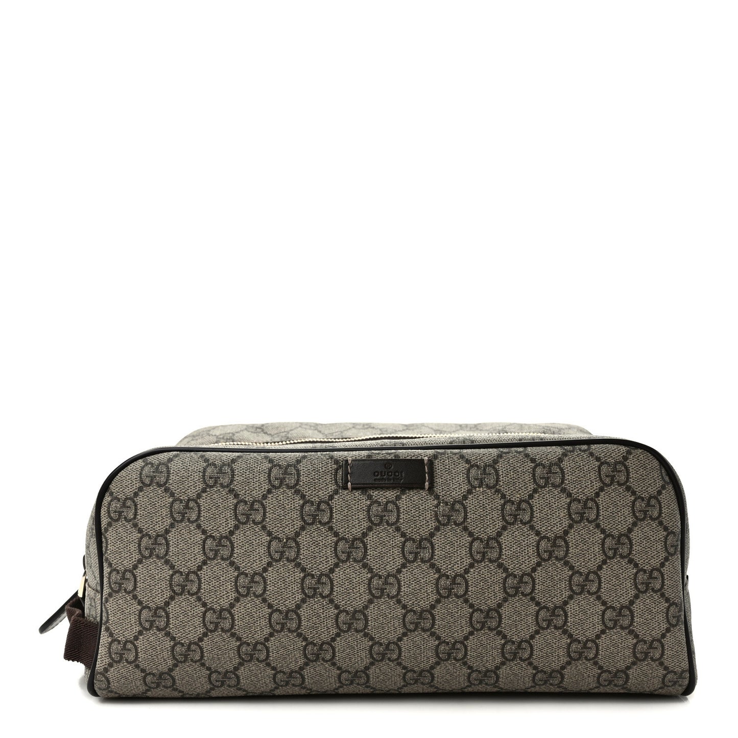GG Supreme Monogram Toiletry Case Dark Brown