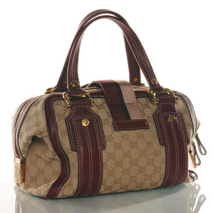 Gucci Monogram Aviatrix Medium Boston Ebony Bordeaux 3 of 8