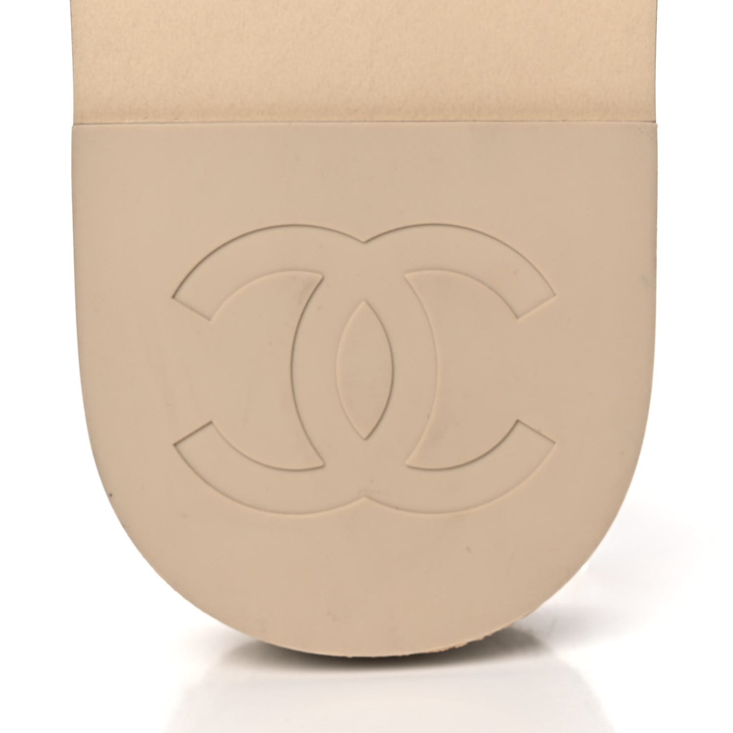 Grosgrain Lambskin Elastic Flat Mules 36 Beige