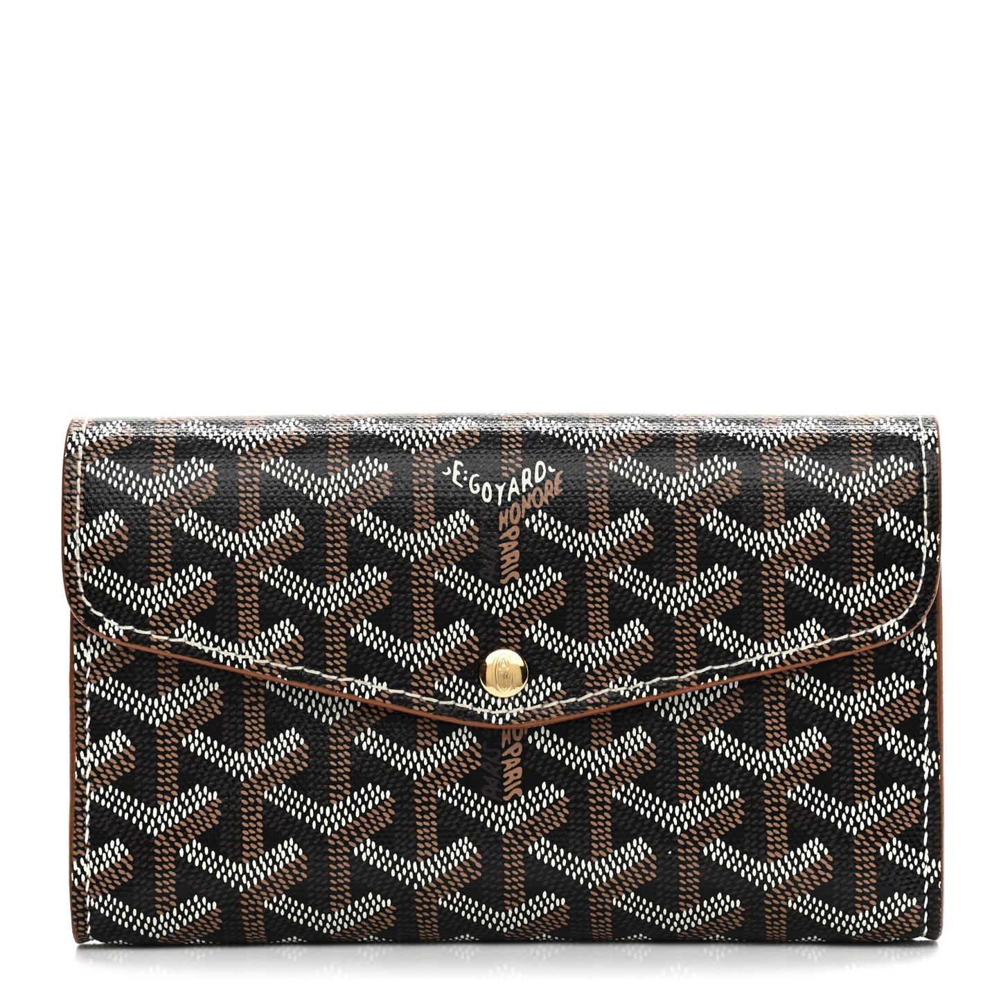 Goyardine 233 PM Shoulder Bag Black Gold
