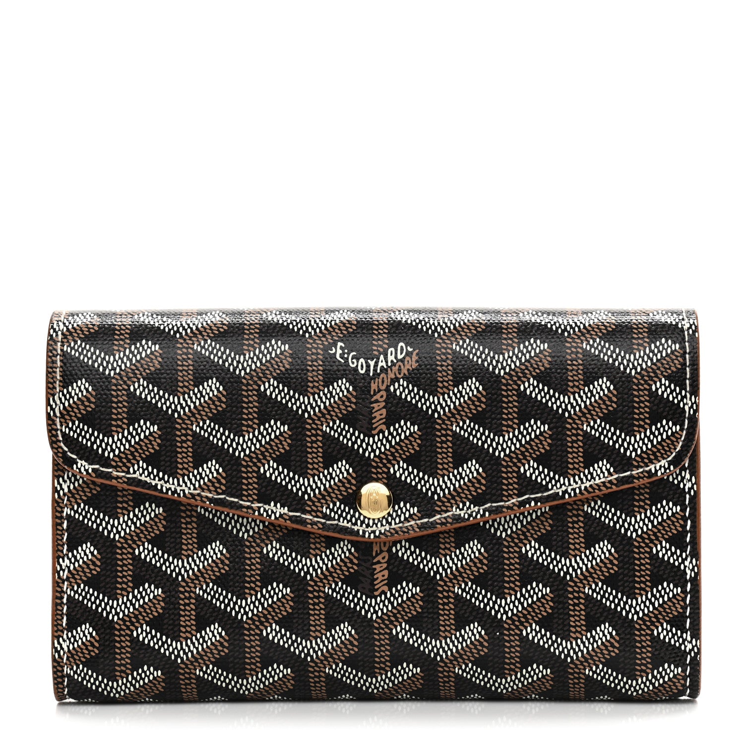 Goyard Goyardine 233 PM Shoulder Bag Black Gold 4 of 12