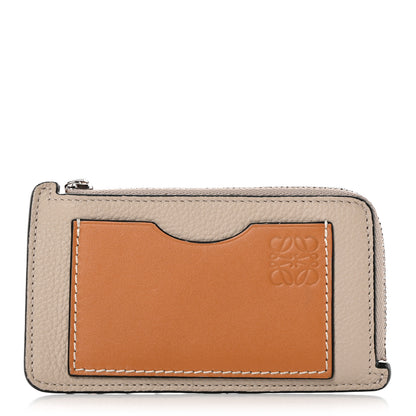 Loewe Soft Grained Calfskin Coin Card Holder Light Oat Honey 1 of 15