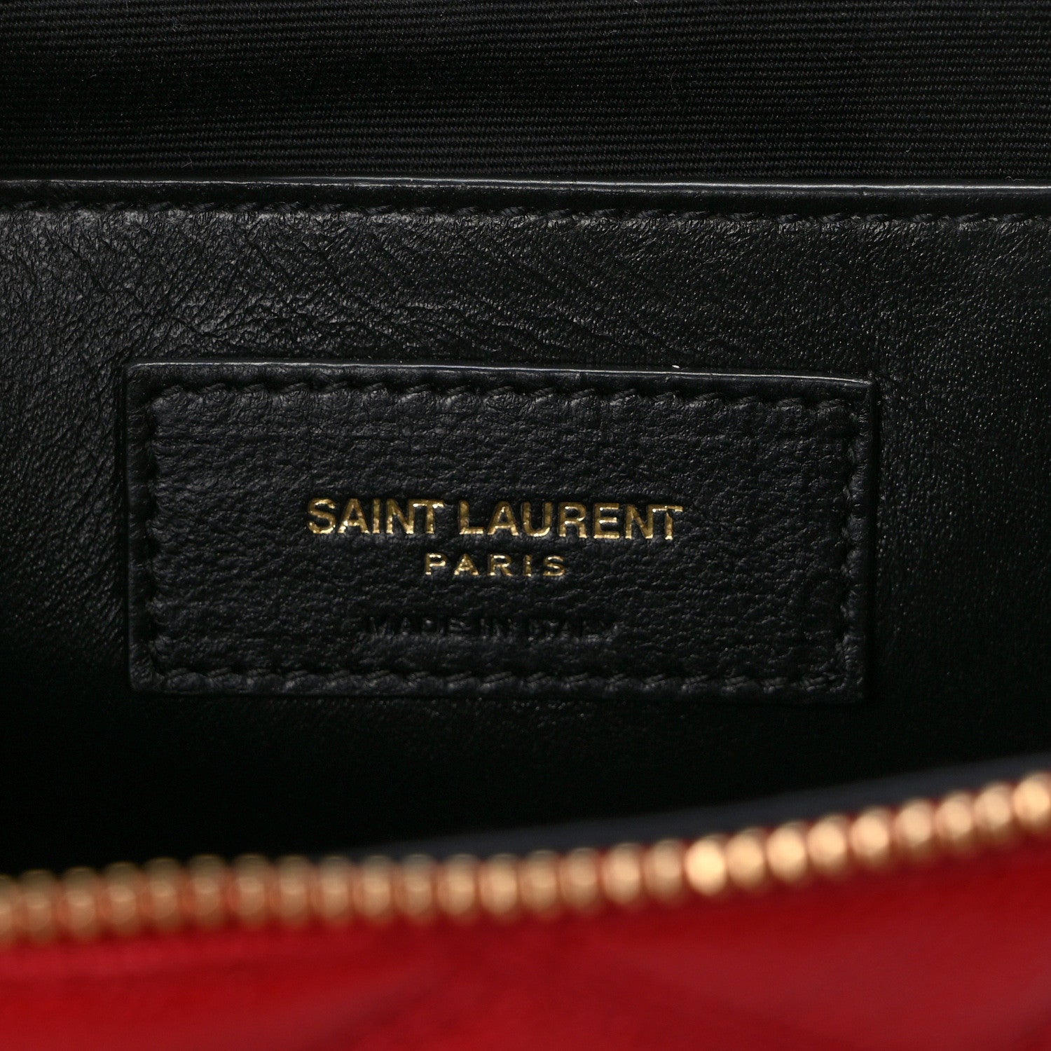 Saint Laurent Grain de Poudre Quilted 80's Vanity Bag Red 6 of 8