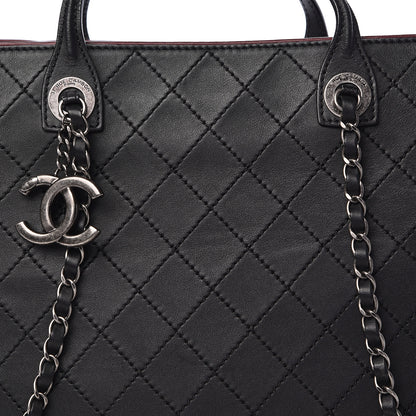 Chanel Calfskin Stitched Large Shopping Tote Black 14 of 14