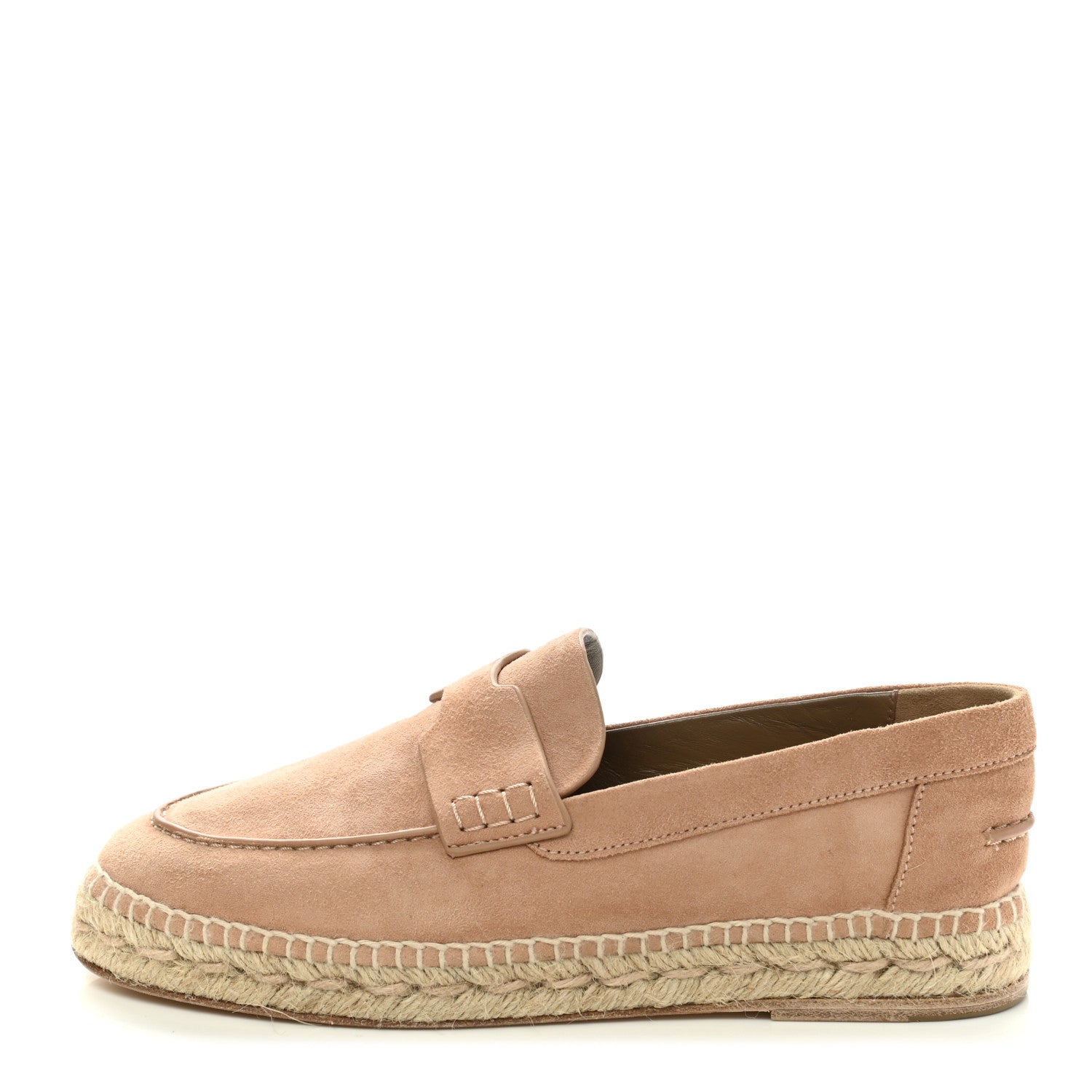 Hermes Suede Calfskin Womens Trip Espadrilles 37 1 of 9