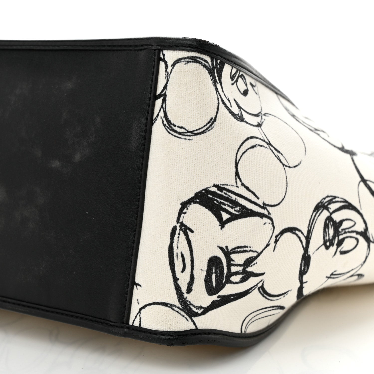 Stella McCartney X DISNEY Canvas Mickey Mouse East West Perforated Tote White 10 of 14