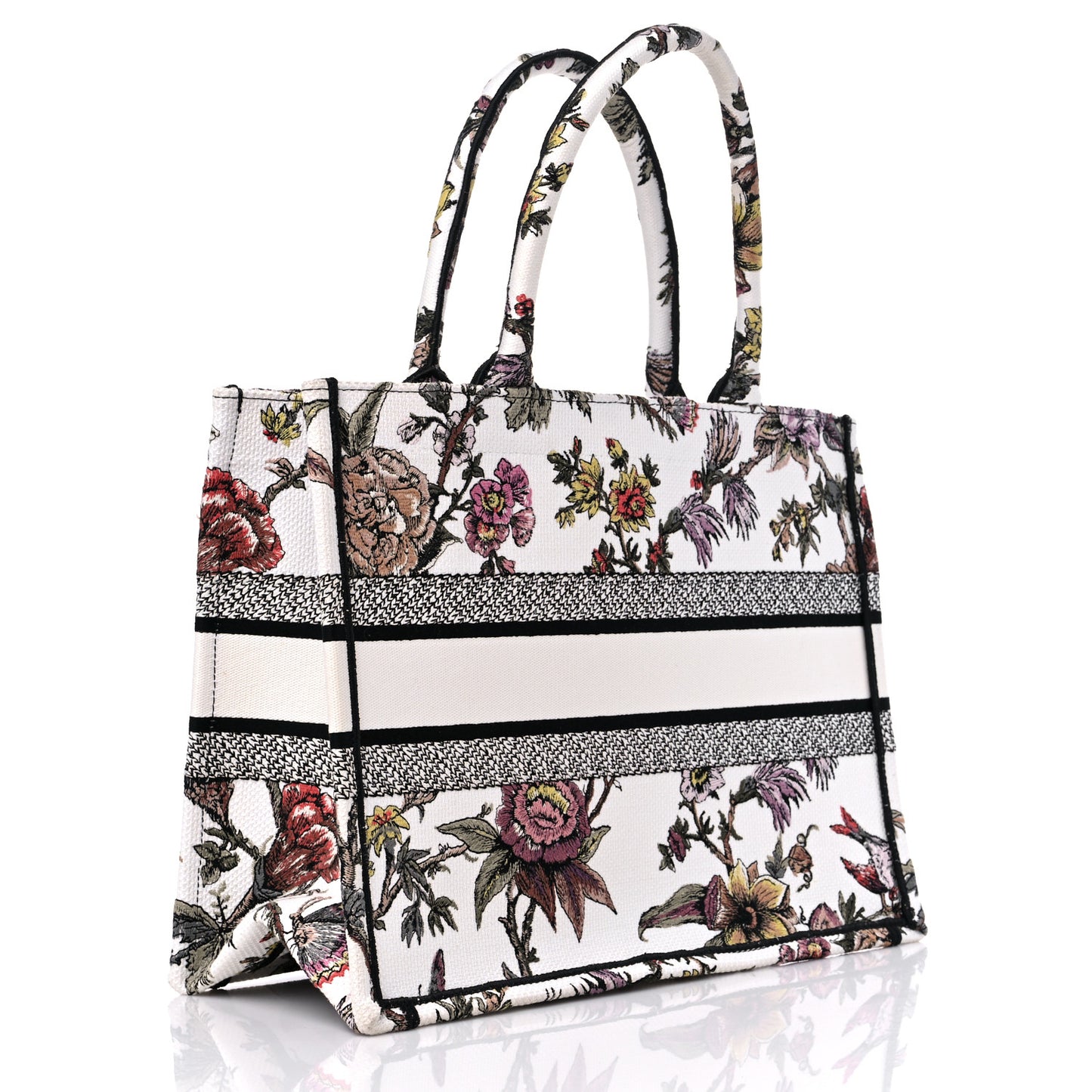 Canvas Jardin Botanique Embroidered Medium Book Tote Multicolor