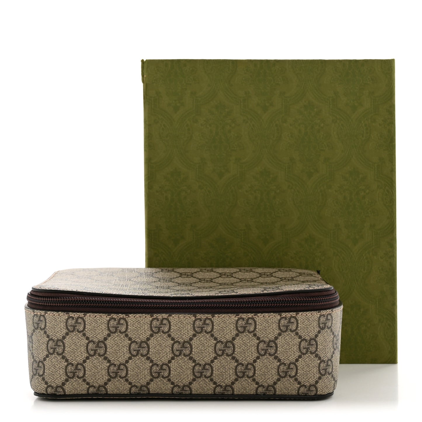 GG Supreme Monogram Mini Packing Cube Beige Ebony New Acero