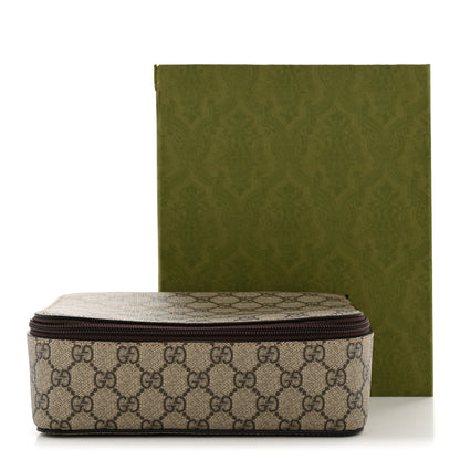 Gucci GG Supreme Monogram Mini Packing Cube Beige Ebony New Acero 8 of 8