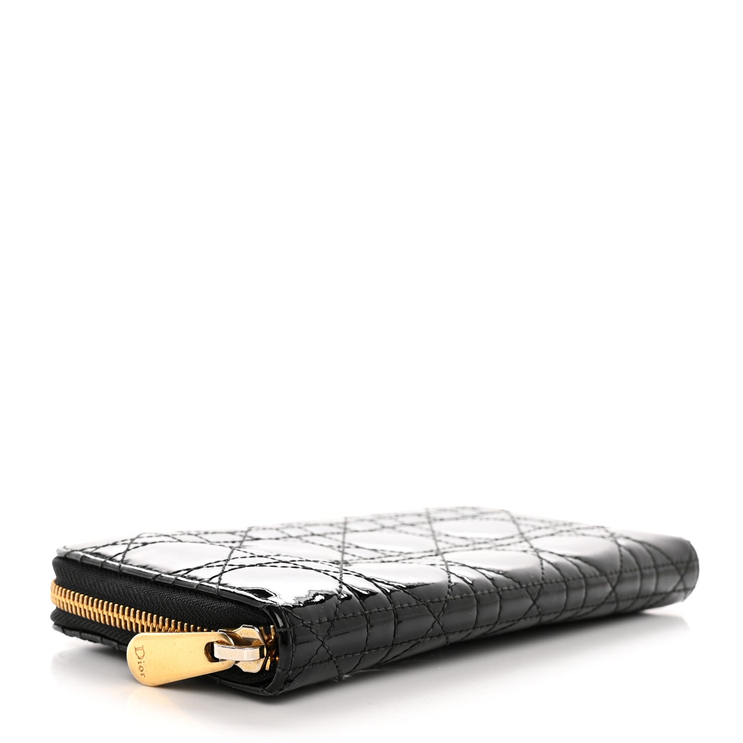 Christian Dior Patent Cannage Lady Dior Continental Wallet Black 4 of 8
