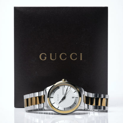 Gucci Stainless Steel 38mm G-Timeless Two Tone Quartz Watch 6 of 6
