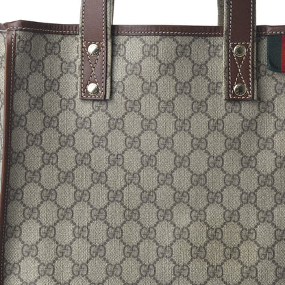 Gucci GG Plus Monogram Small Signature Web Loop Vertical Tote Light Brown 10 of 10