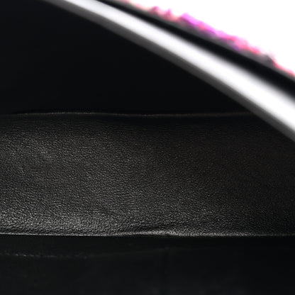 Chanel Tweed Quilted Medium Double Flap Pink Black 5 of 12