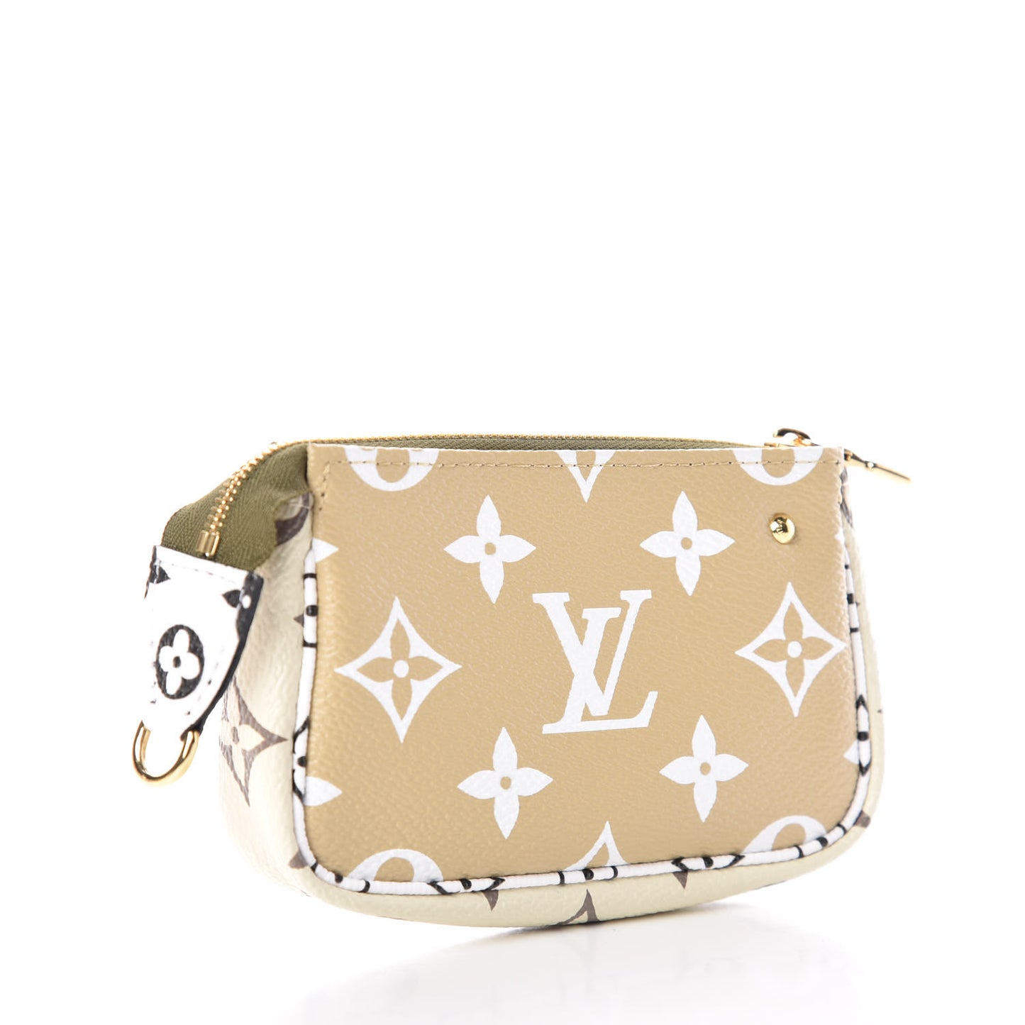 Monogram Giant Micro Pochette Accessories Kaki White
