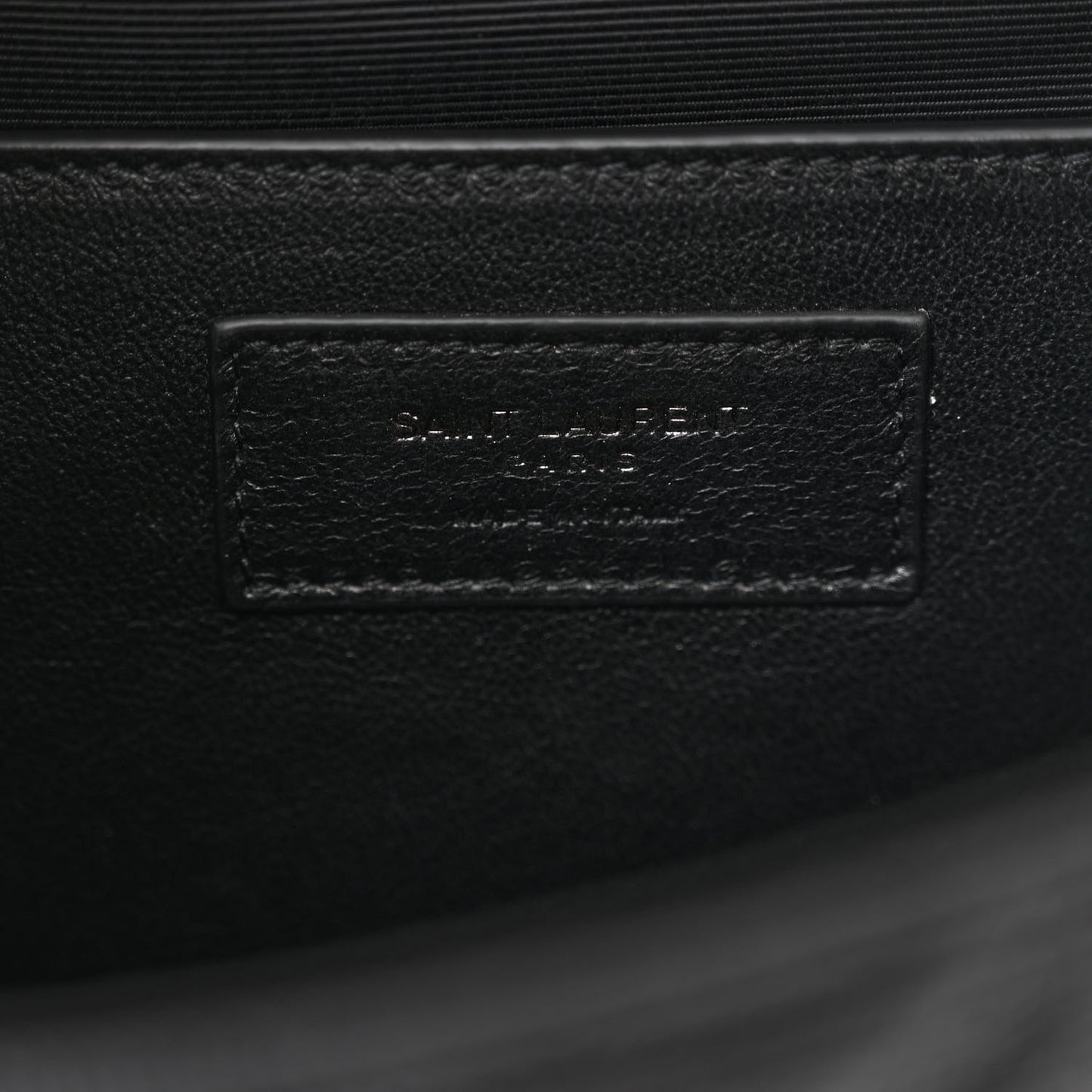 Grain De Poudre Textured Mixed Matelasse Triquilt Medium Monogram Monochrome Satchel Black