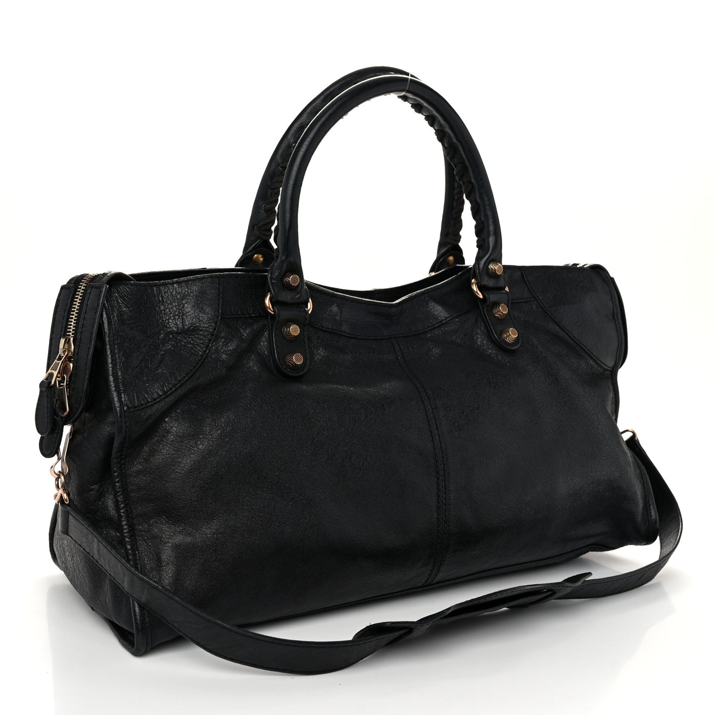 Agneau Giant 12 Rose Gold Hardware Part Time Black