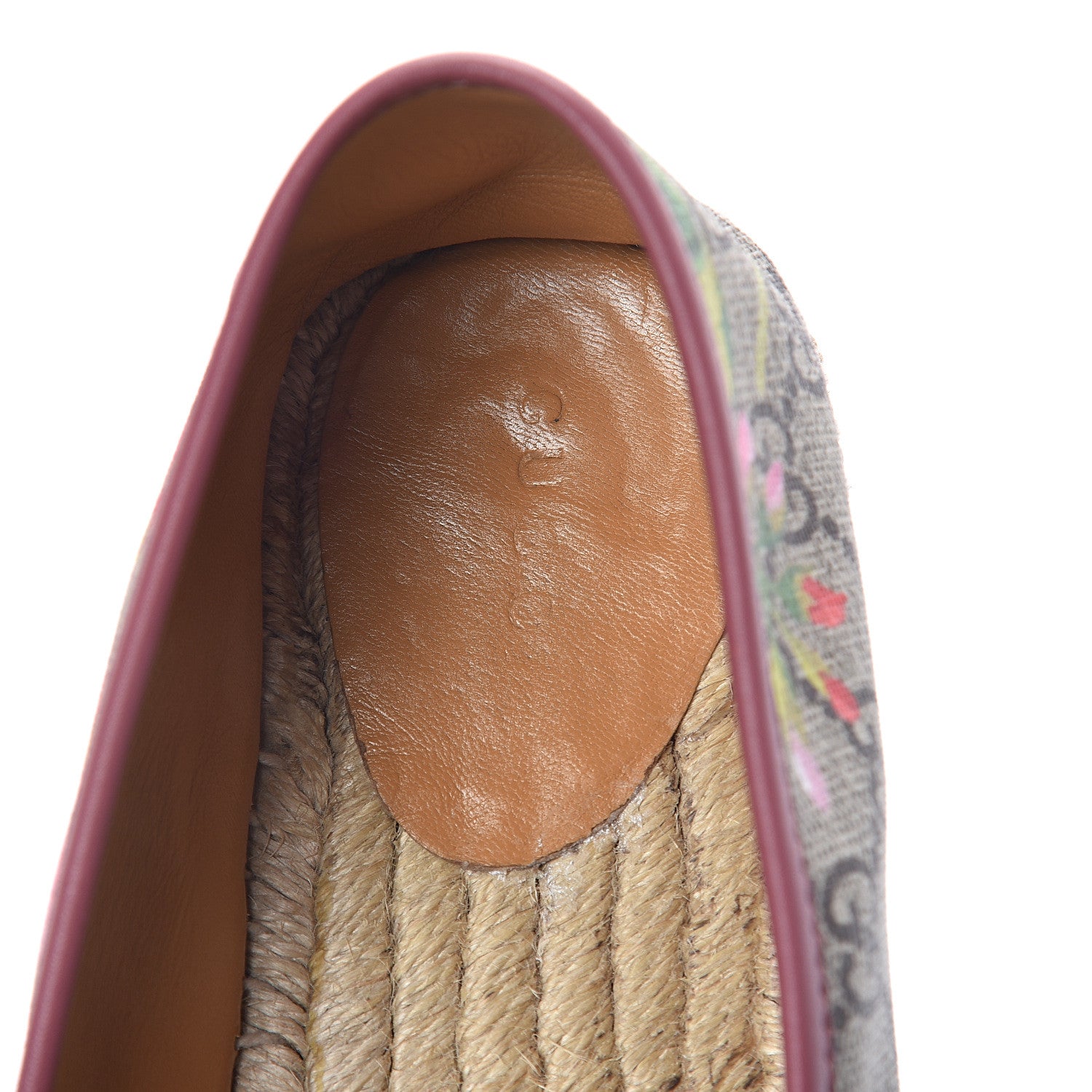 Gucci GG Supreme Monogram Blooms Espadrilles 40 Beige Multicolor Dry Rose 5 of 7