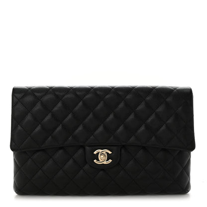 Chanel Caviar Quilted Flap Clutch Black 1 of 11