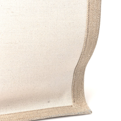 Saint Laurent Linen Calfskin Small Rive Gauche Tote Greggio Natural 10 of 12
