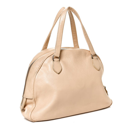 Prada Vitello Daino Bowler Bag Quarzo 2 of 12