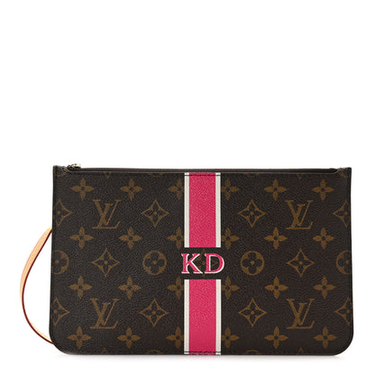 Louis Vuitton Monogram My LV Heritage Neverfull MM GM Pochette Fuchsia White 1 of 9