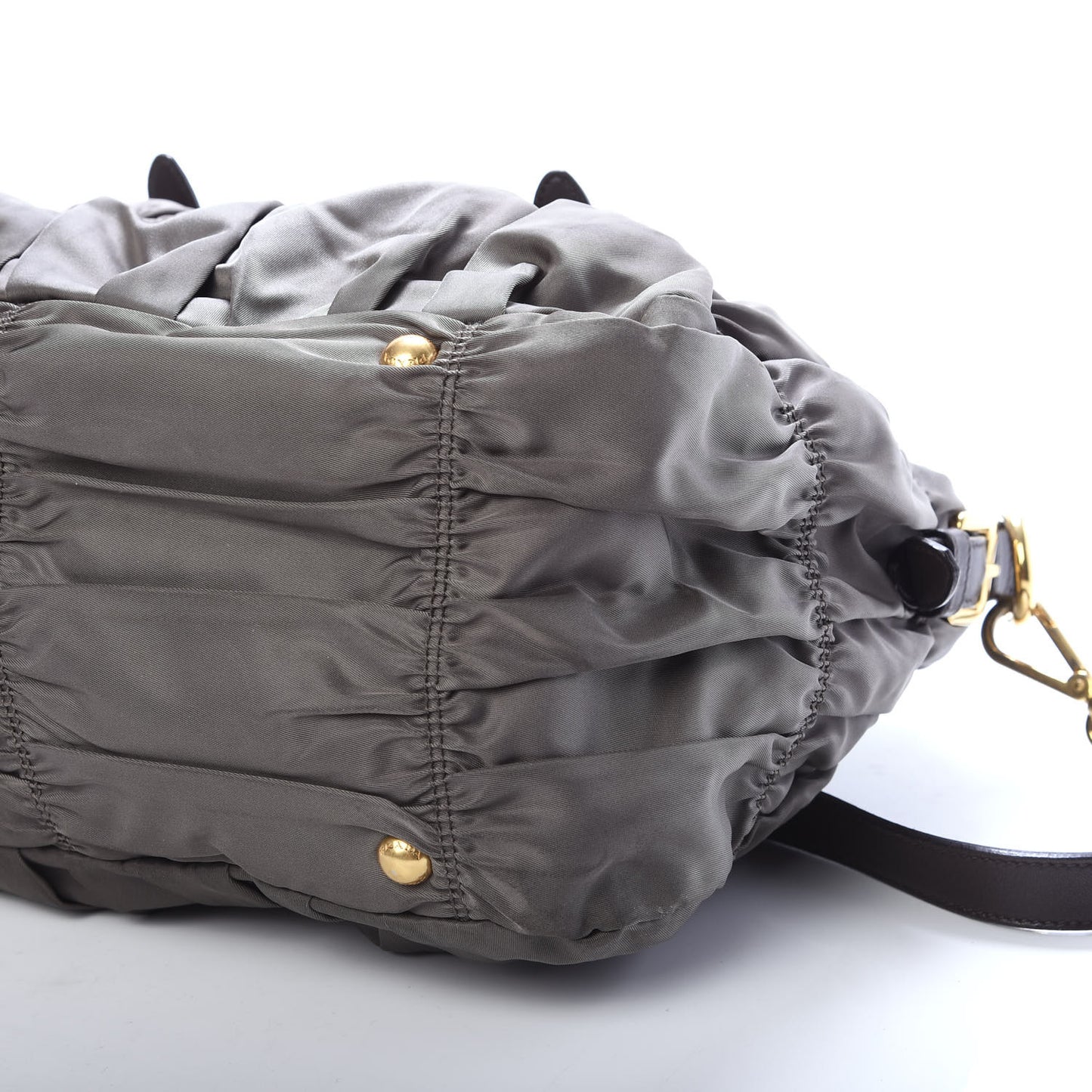 Tessuto Nylon Gaufre Tote Fumo