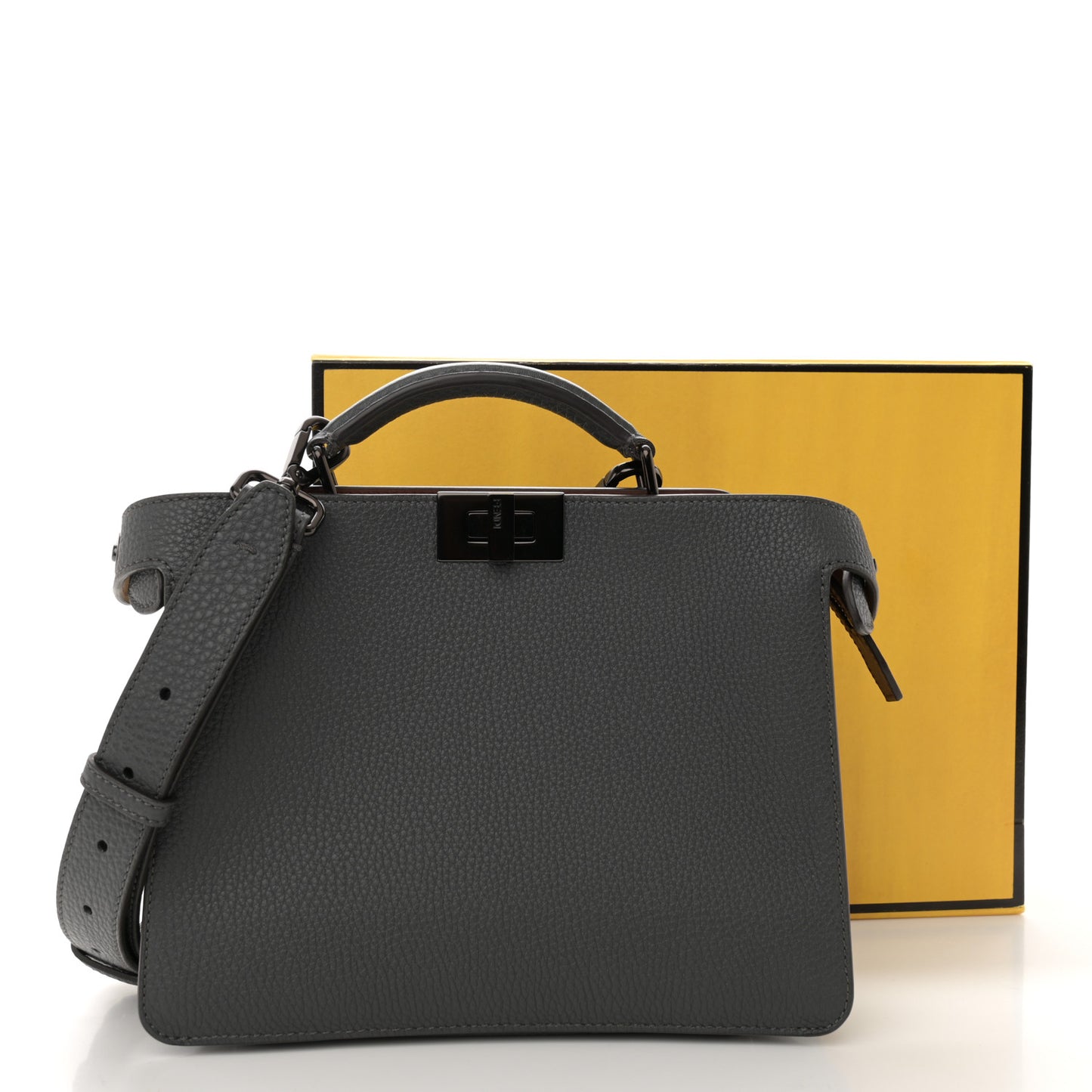 Cuoio Romano Vitello Cover Monochrome Peekaboo I SEE U Satchel