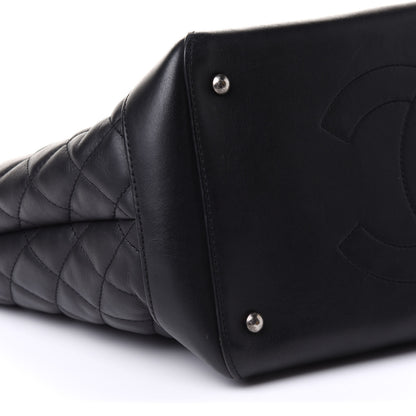 Chanel Calfskin Quilted Small Easy Shopping Tote Black 9 of 11