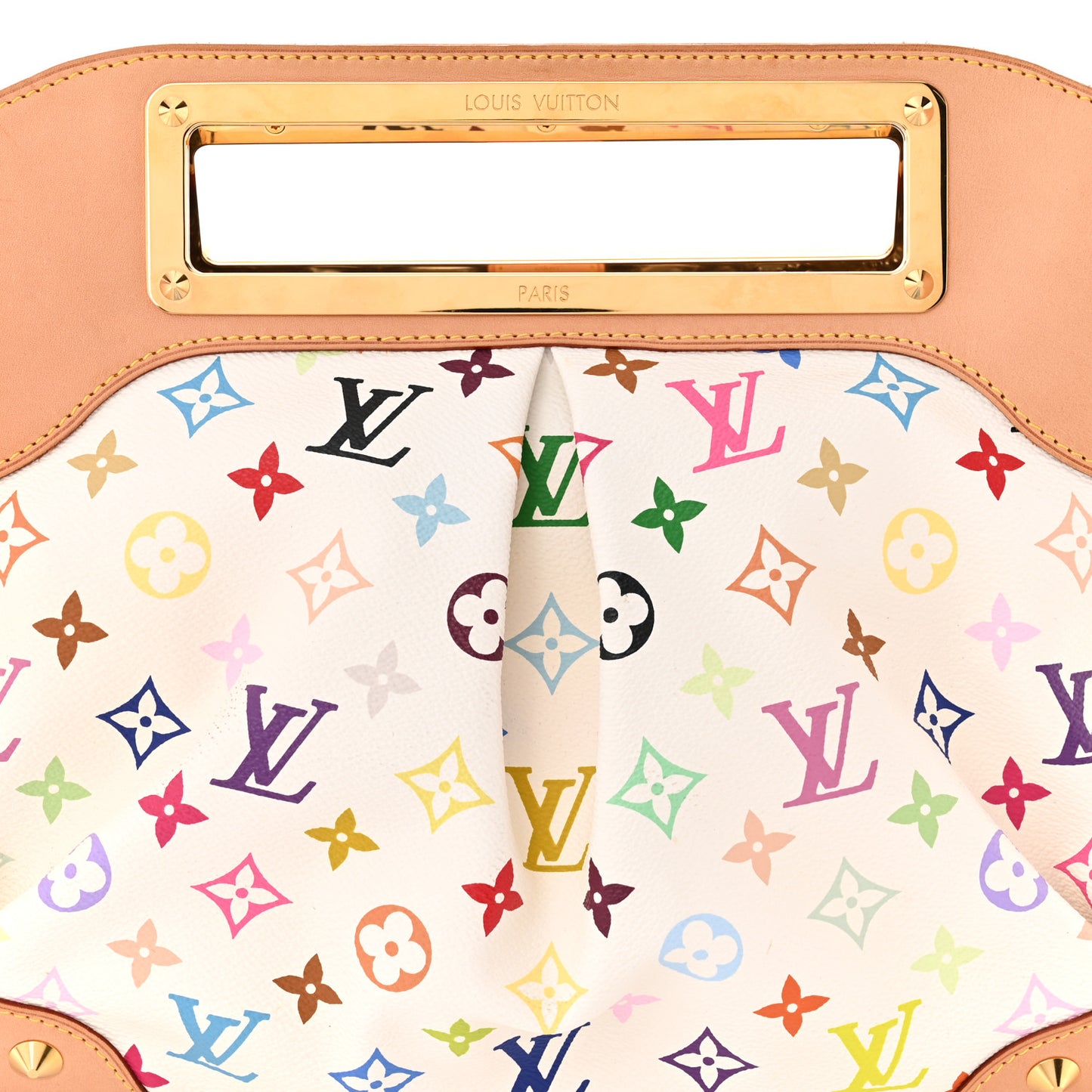 LOUIS VUITTON Monogram Multicolor Judy GM White