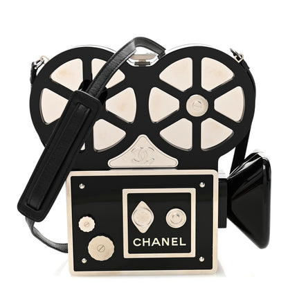 Chanel Plexiglass Crystal Buonasera Film Projector Minaudiere Clutch Black 1 of 10