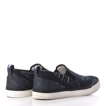 Louis Vuitton Canvas Victory Boats Slip On Sneakers 6.5 Pacific Blue 4 of 13