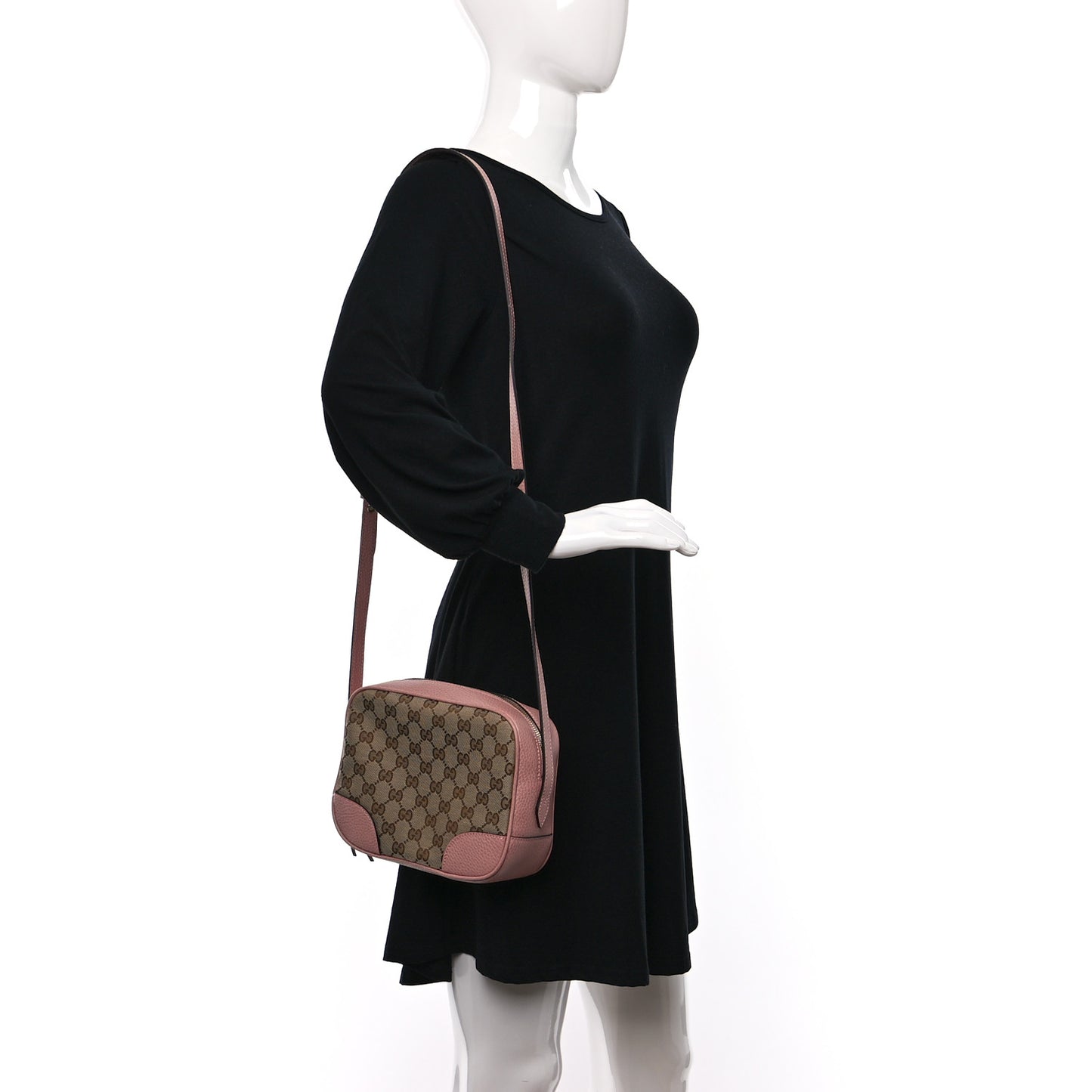 Monogram Mini Bree Messenger Bag Beige Soft Pink