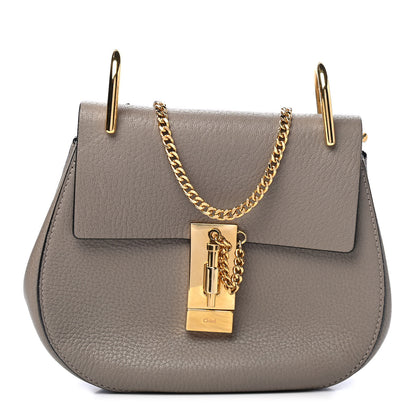 Chloe Grained Lambskin Mini Drew Shoulder Bag Motty Grey 1 of 6