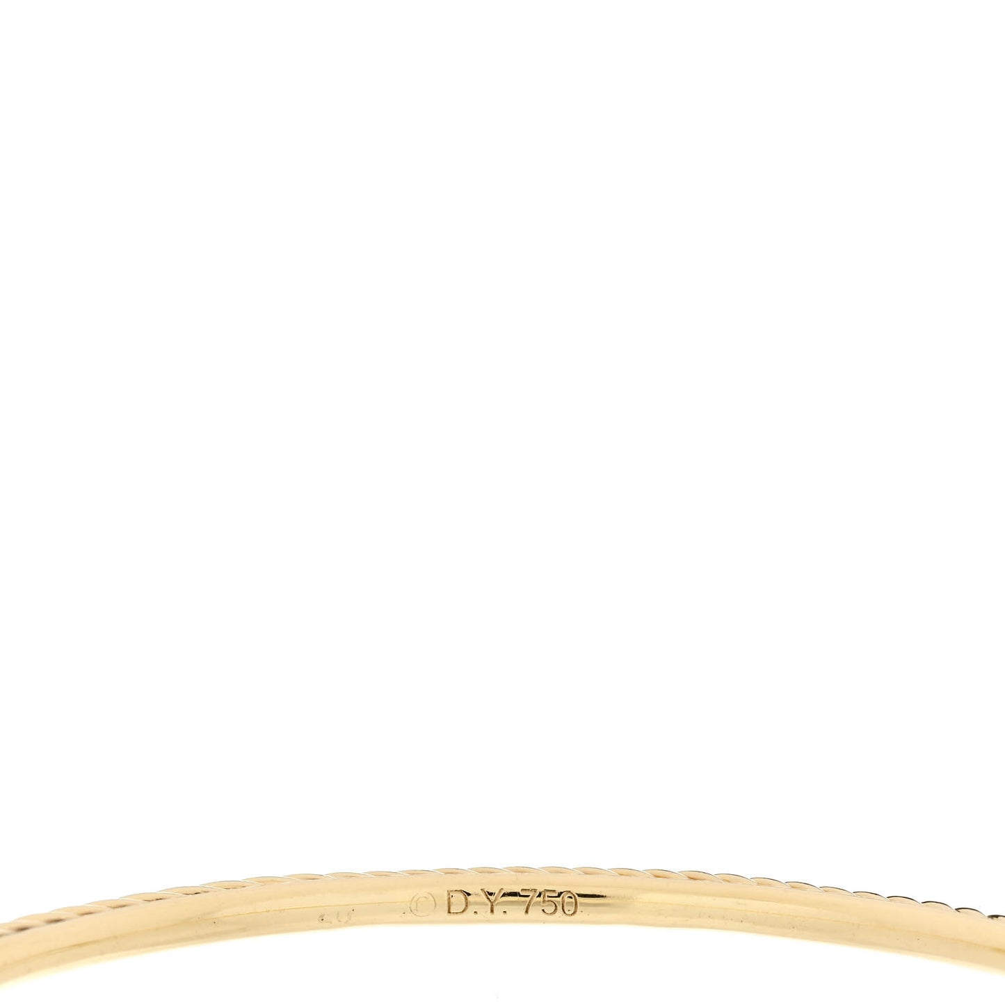 18K Yellow Gold Blue Topaz Cable Classics Bangle Bracelet