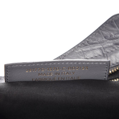 Balenciaga Calfskin Crocodile Embossed Giant 12 Gold Hardware City Gris Beton 8 of 8