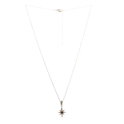 David Yurman 18K Yellow Gold Sapphire North Star Birthstone Charm Pendant Necklace 3 of 7