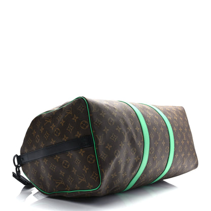 Louis Vuitton Monogram Macassar Keepall Bandouliere 50 Minty Green 3 of 7