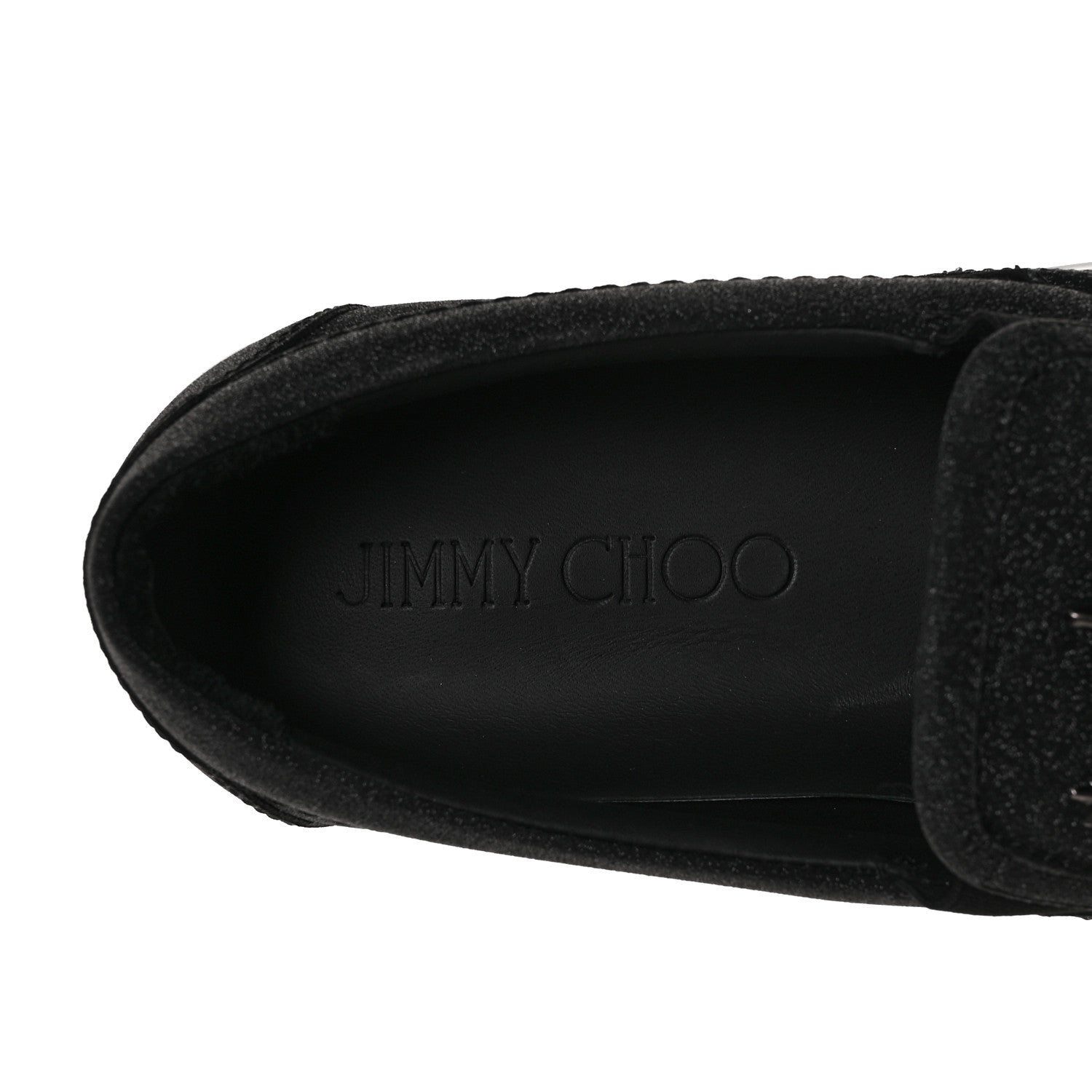 Jimmy Choo Fine Glitter Suede Mens Grove Sneakers 41.5 Black 7 of 7