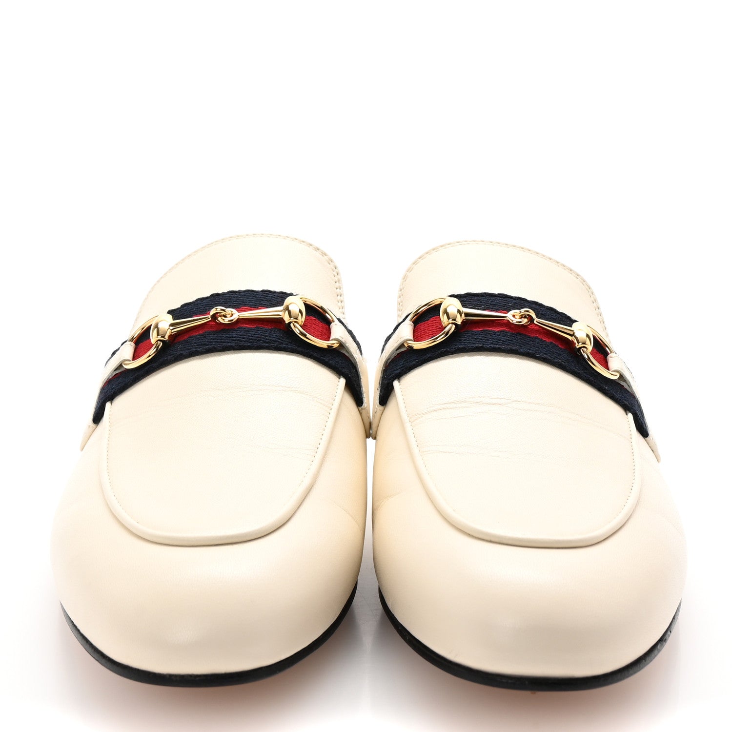 Gucci Malaga Kid Web Womens Princetown Slippers 38 Mystic White 3 of 10