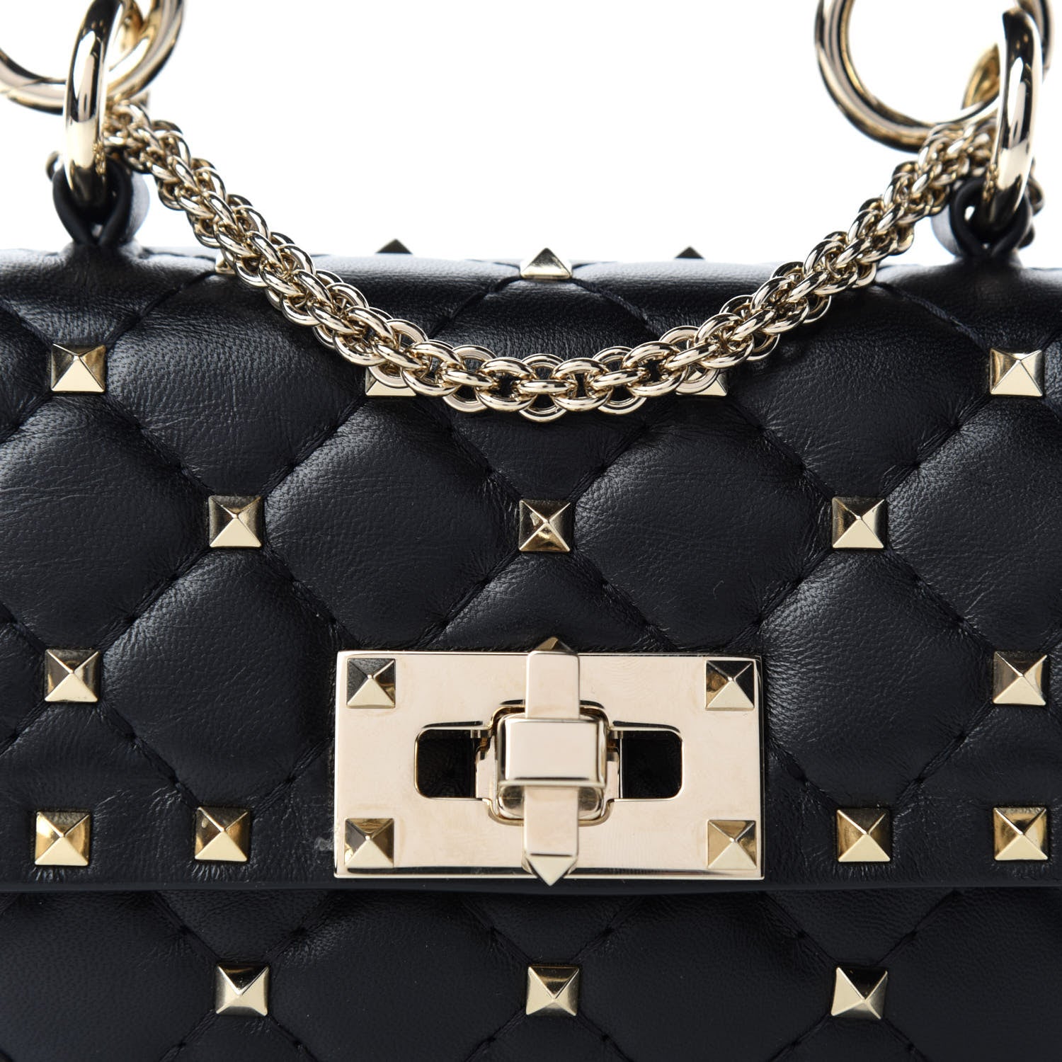 Valentino Garavani Nappa Micro Rockstud Spike Shoulder Bag Black 9 of 9