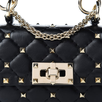 Valentino Garavani Nappa Micro Rockstud Spike Shoulder Bag Black 9 of 9