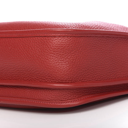 Hermes Taurillon Clemence Evelyne III PM Rouge Casaque 9 of 11