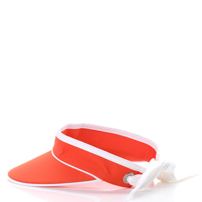 Hermes Cotton Canvas Visor Orange White 3 of 7