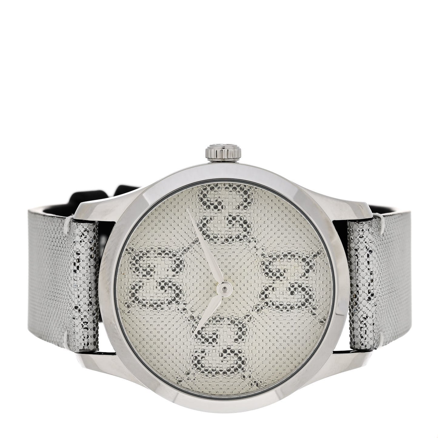 Stainless Steel Calfskin 38mm G-Timeless GG Hologram Quartz Watch