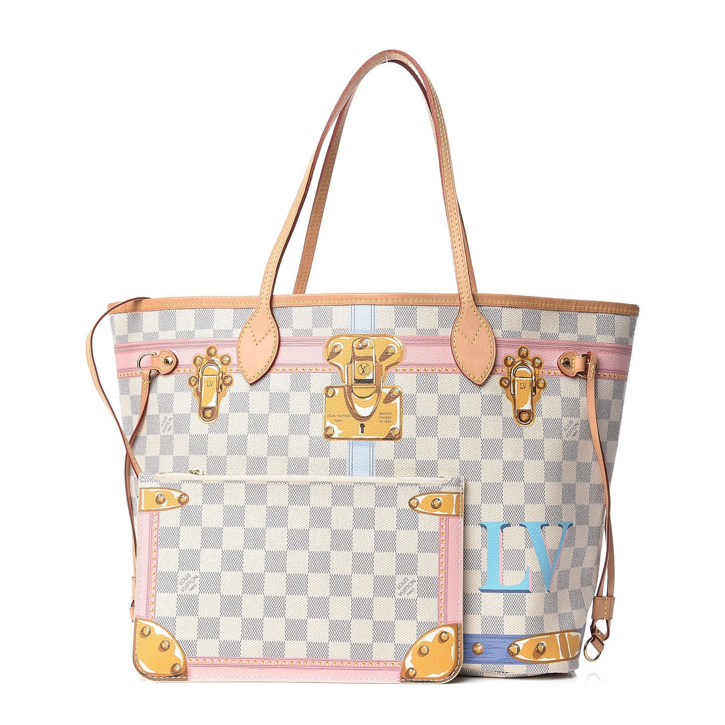Damier Azur Summer Trunks Neo Neverfull MM