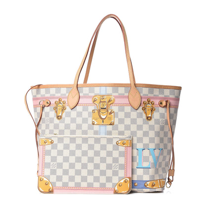 Louis Vuitton Damier Azur Summer Trunks Neo Neverfull MM 1 of 10
